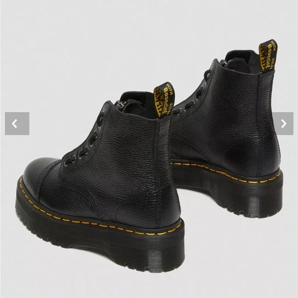 Dr. Martens Sinclair Milled Nappa Leather Platform Boots - Picture 3 of 13
